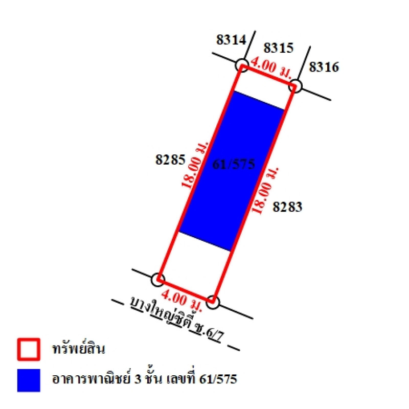 อาคารพาณิชย์ บางใหญ่ซิตี้ นนทบุรี บางใหญ่ เสาธงหิน 3000000