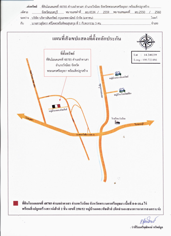 ทาวน์เฮ้าส์ พระนครศรีอยุธยา วังน้อย ลำตาเสา 951156