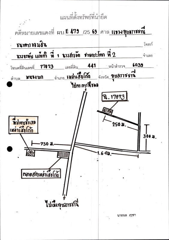 ที่ดินเปล่า อุบลราชธานี เหล่าเสือโก้ก หนองบก 610980
