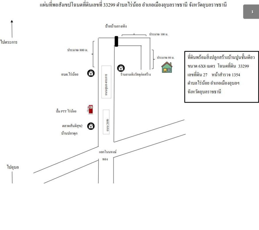 บ้านเดี่ยว อุบลราชธานี เมืองอุบลราชธานี ไร่น้อย 385125