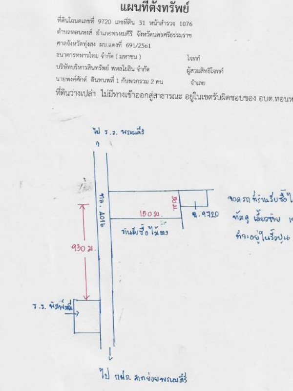 ที่ดินเปล่า นครศรีธรรมราช พรหมคีรี ทอนหงส์ 70200