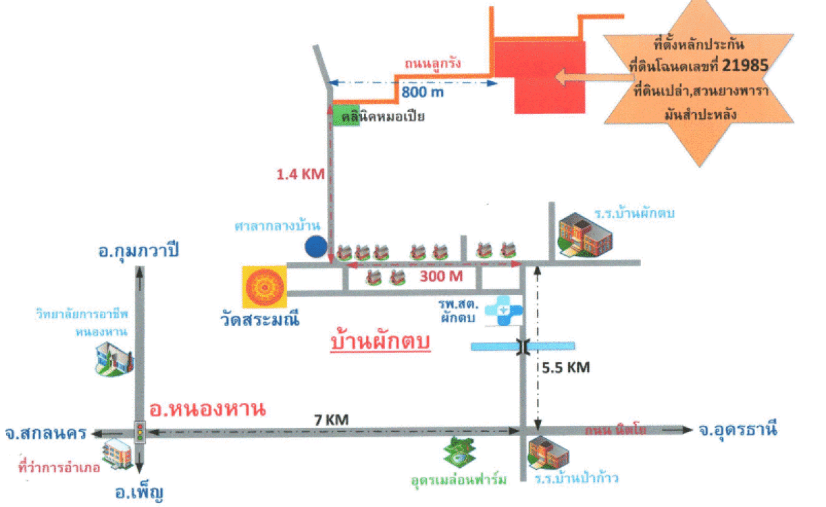 ที่ดินเปล่า อุดรธานี หนองหาน ผักตบ 2323060