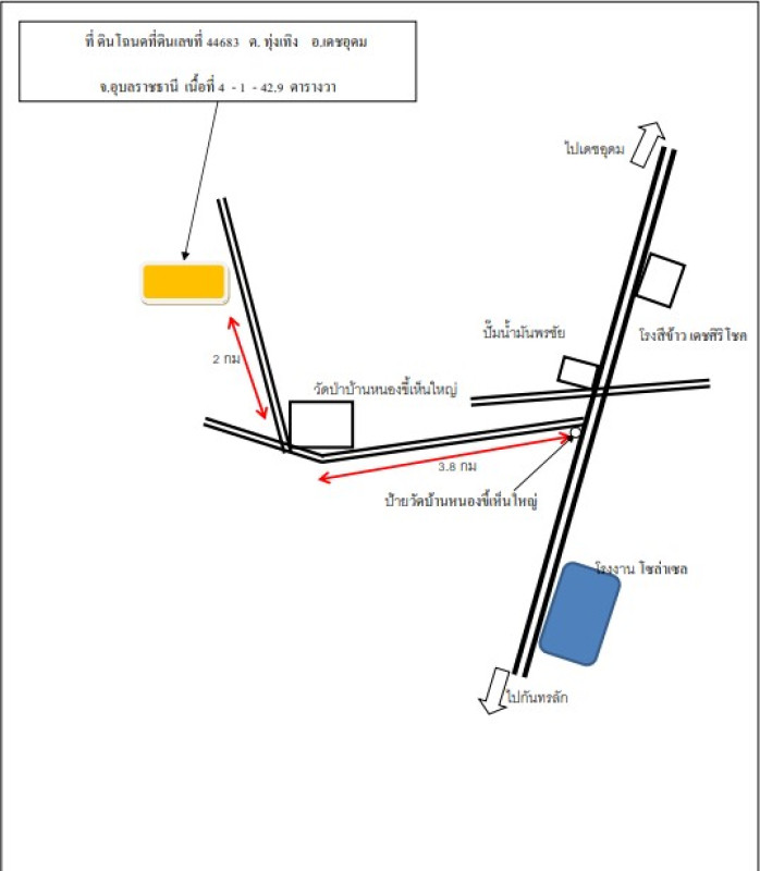 ที่ดินเปล่า อุบลราชธานี เดชอุดม ทุ่งเทิง 331341