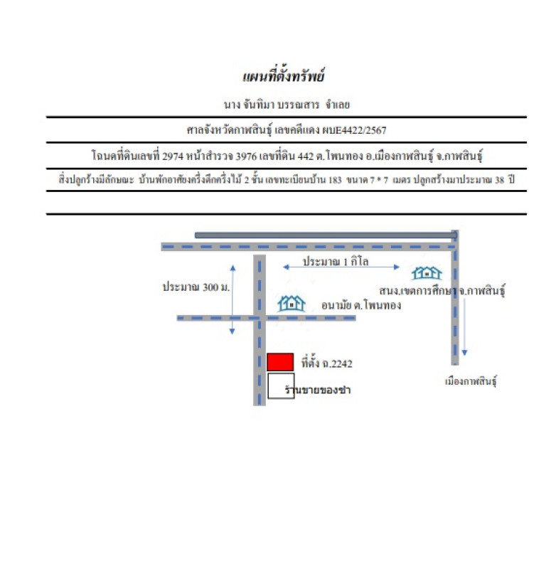 บ้านเดี่ยว กาฬสินธุ์ เมืองกาฬสินธุ์ โพนทอง 611470