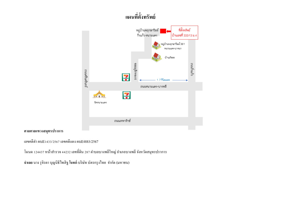 ทาวน์เฮ้าส์ สมุทรปราการ บางพลี บางพลีใหญ่ 2180400
