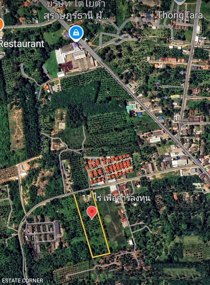 ที่ดินเปล่า สุราษฎร์ธานี เกาะสมุย ตลิ่งงาม 33000000