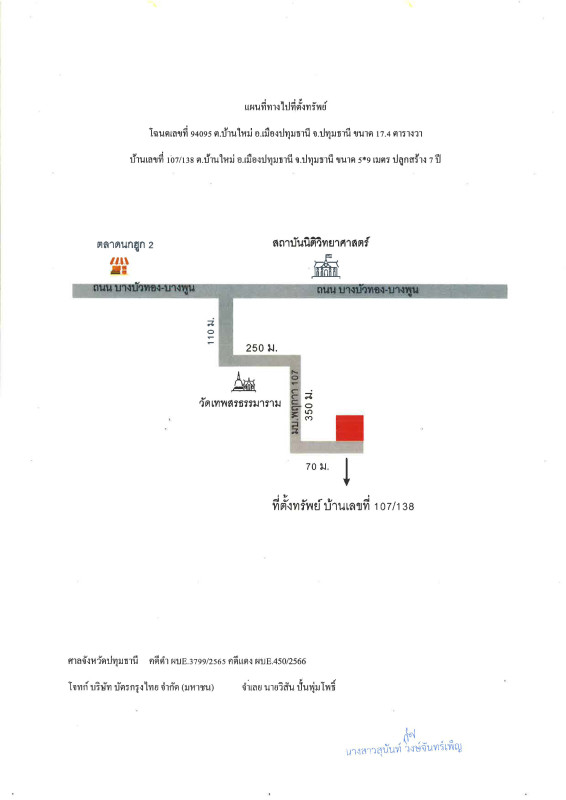 ทาวน์เฮ้าส์ ปทุมธานี เมืองปทุมธานี บ้านใหม่ 1033275