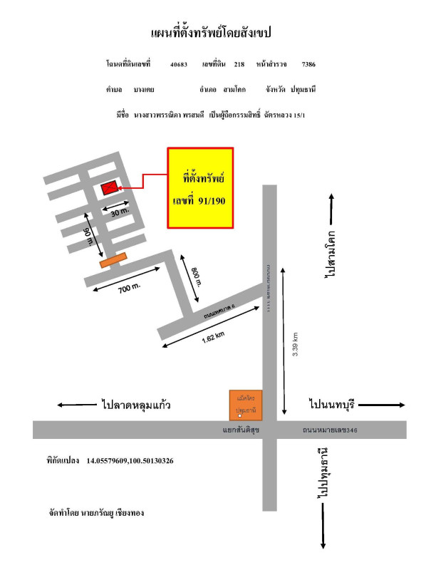 ทาวน์เฮ้าส์ ปทุมธานี สามโคก สามโคก 1730564