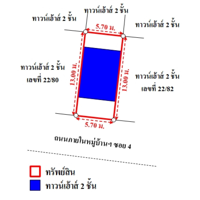 ทาวน์เฮ้าส์ พฤกษาวิลล์ 96 พหลโยธิน-เพิ่มสิน กรุงเทพมหานคร สายไหม คลองถนน 2534900