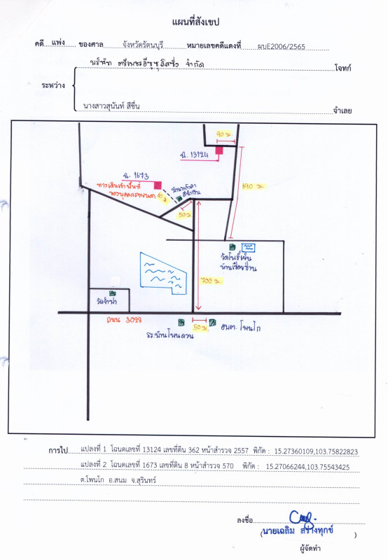 Residential land/lot Surin Sanom Phon Ko 19000