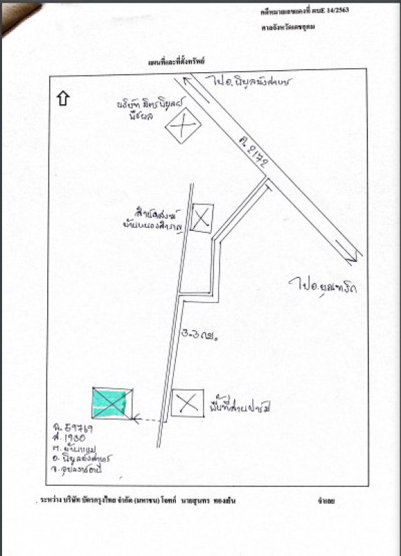 Residential land/lot Ubon Ratchathani Phibun Mangsahan Ban Khaem 19600