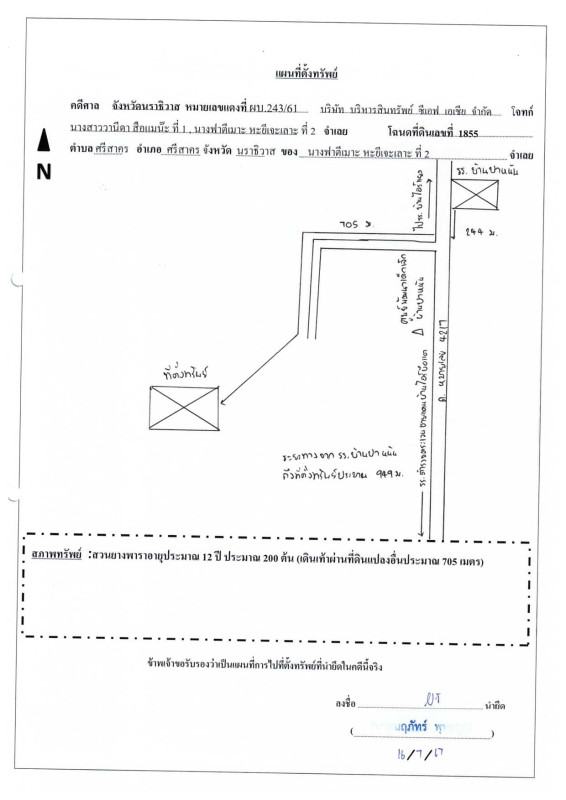 ที่ดินเปล่า นราธิวาส ศรีสาคร ศรีสาคร 125258