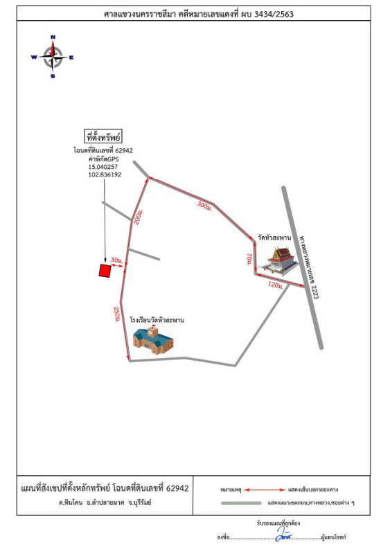 Residential land/lot Buri Ram Lam Plai Mat Hin Khon 33900