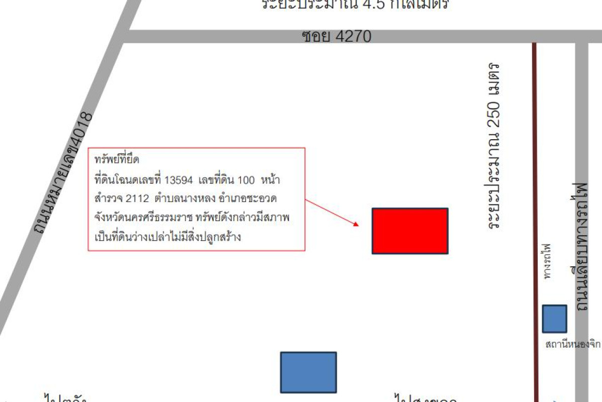 ที่ดินเปล่า นครศรีธรรมราช ชะอวด นางหลง 854000