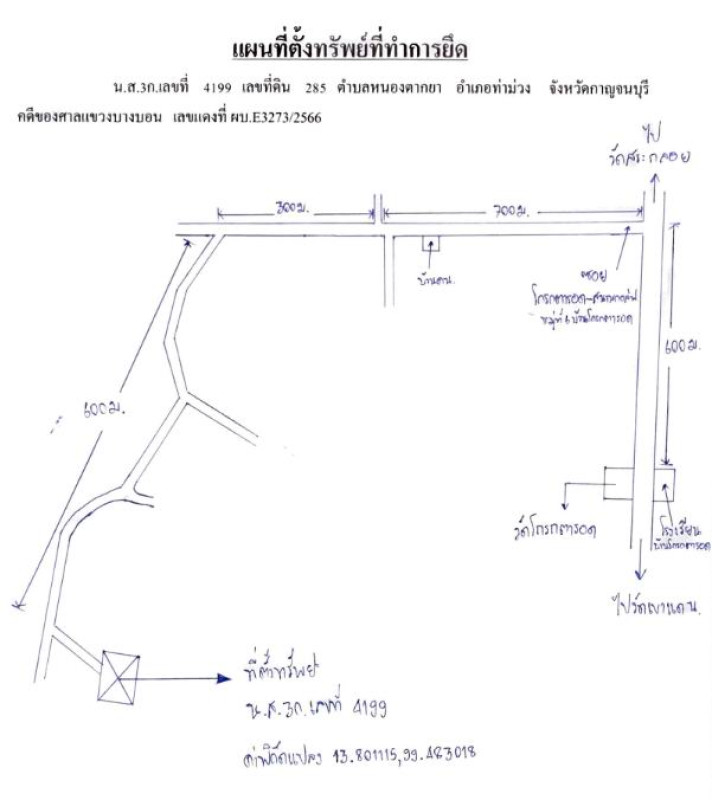 ที่ดินเปล่า กาญจนบุรี ท่าม่วง รางสาลี่ 100000