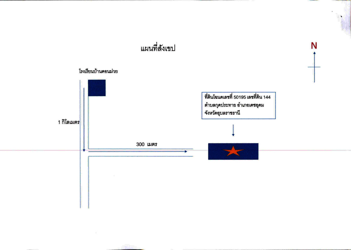 Residential land/lot Ubon Ratchathani Det Udom Kut Prathai 162740