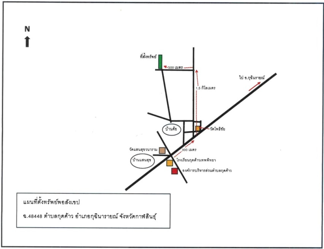 Residential land/lot Kalasin Kuchinarai Kut Khao 668800