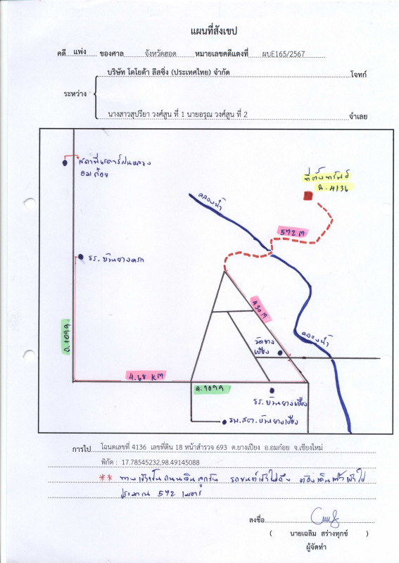 Residential land/lot Chiang Mai Omkoi Yang Piang 46410