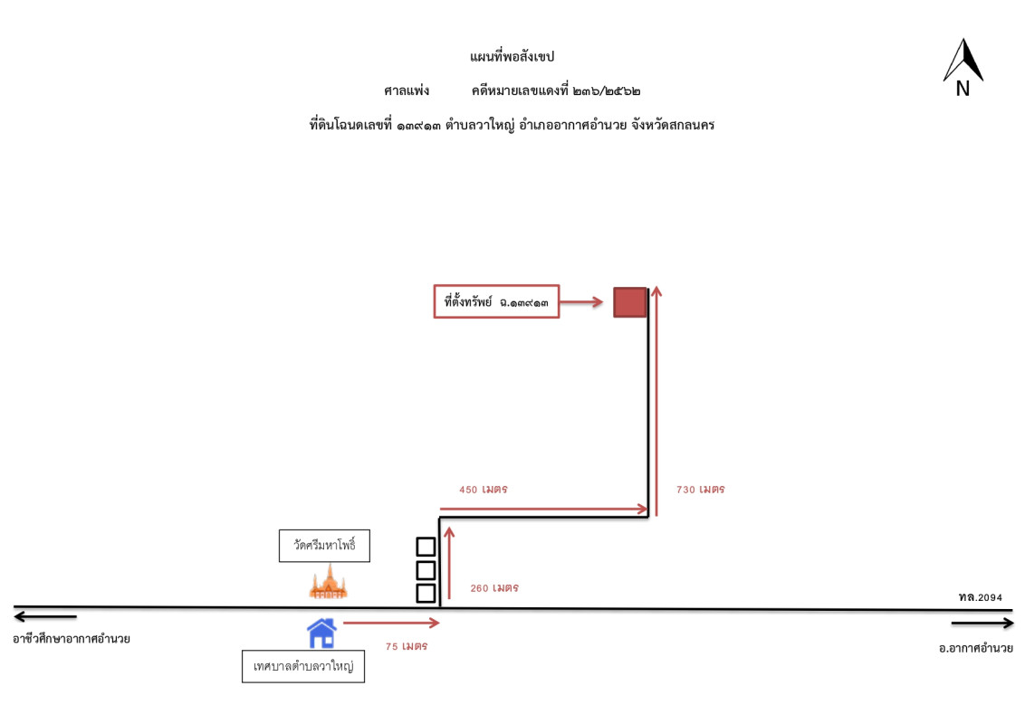 ที่ดินเปล่า สกลนคร อากาศอำนวย วาใหญ่ 92000