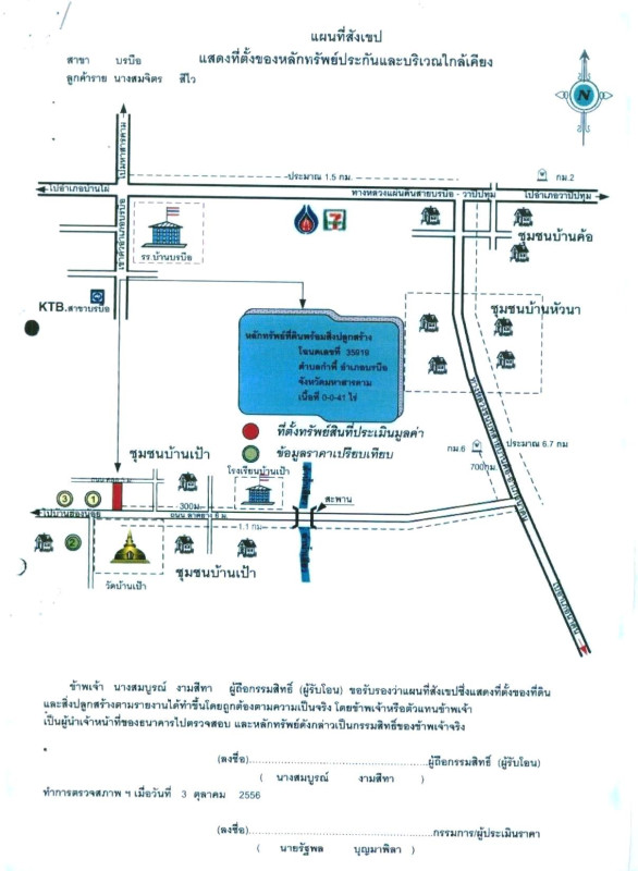 ทาวน์เฮ้าส์ มหาสารคาม บรบือ กำพี้ 552200