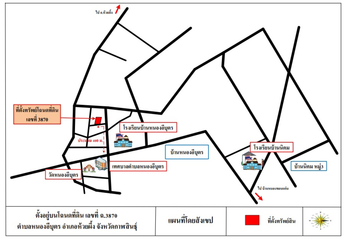 บ้านเดี่ยว กาฬสินธุ์ ห้วยผึ้ง หนองอีบุตร 650000