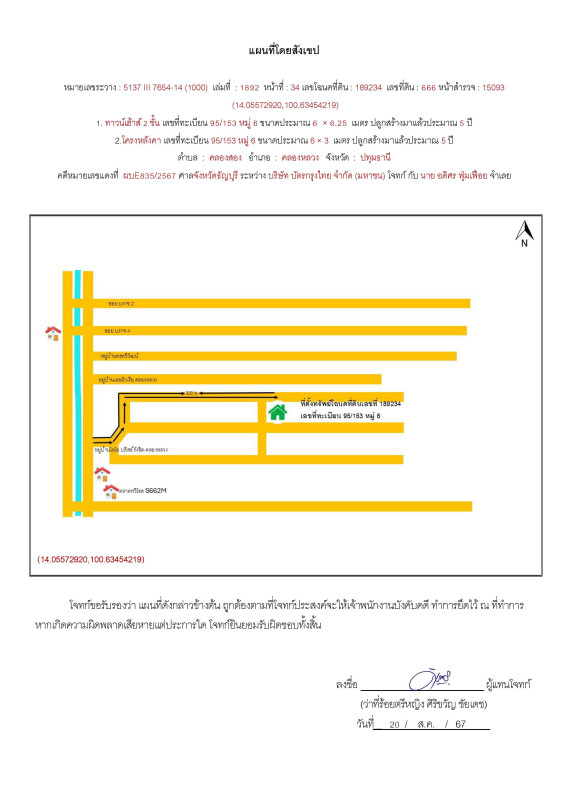 ทาวน์เฮ้าส์ ปทุมธานี คลองหลวง คลองสอง 964023