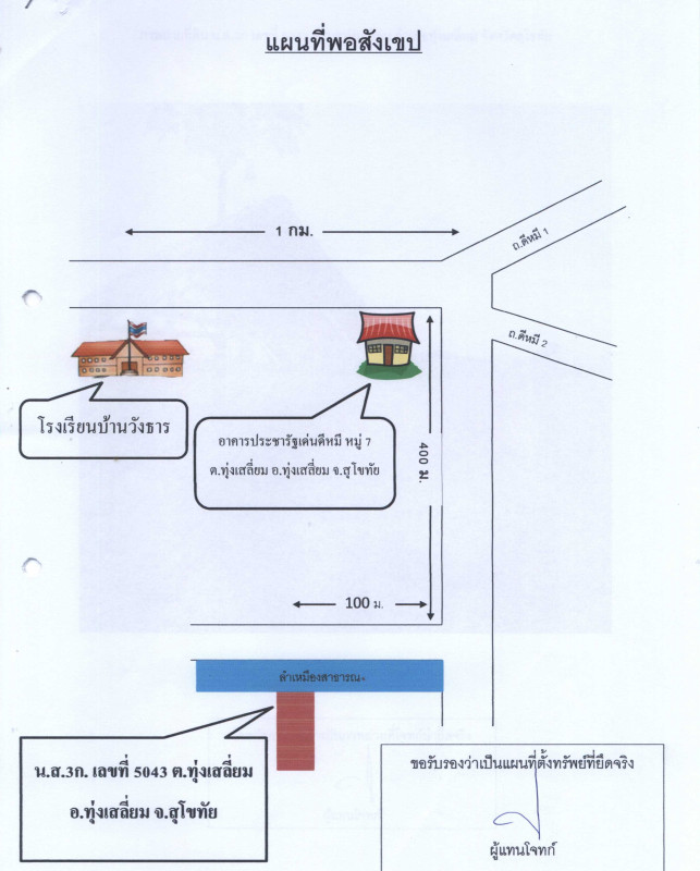 Residential land/lot Sukhothai Thung Saliam Thung Saliam 80000