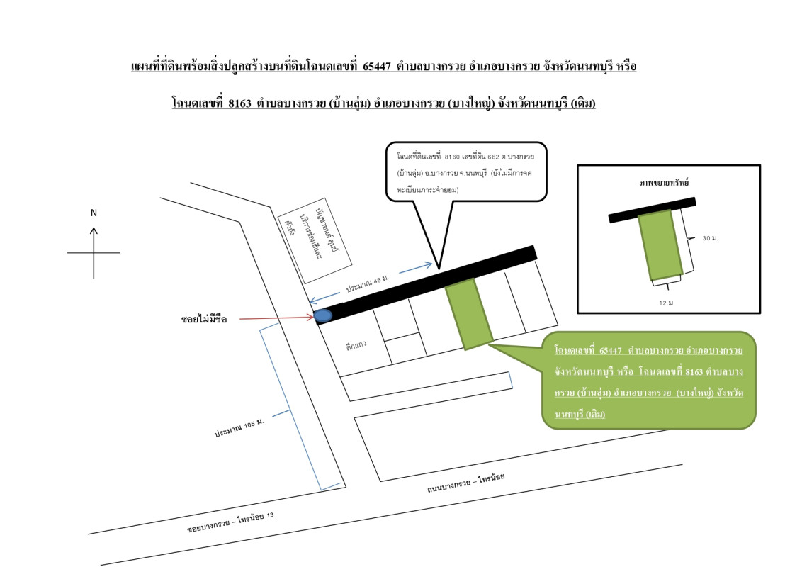 Residential land/lot Nonthaburi Bang Kruai Bang Kruai 1656000