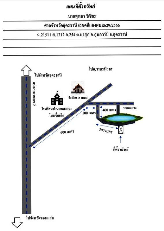 Residential land/lot Udon Thani Kumphawapi Pha Suk 600000