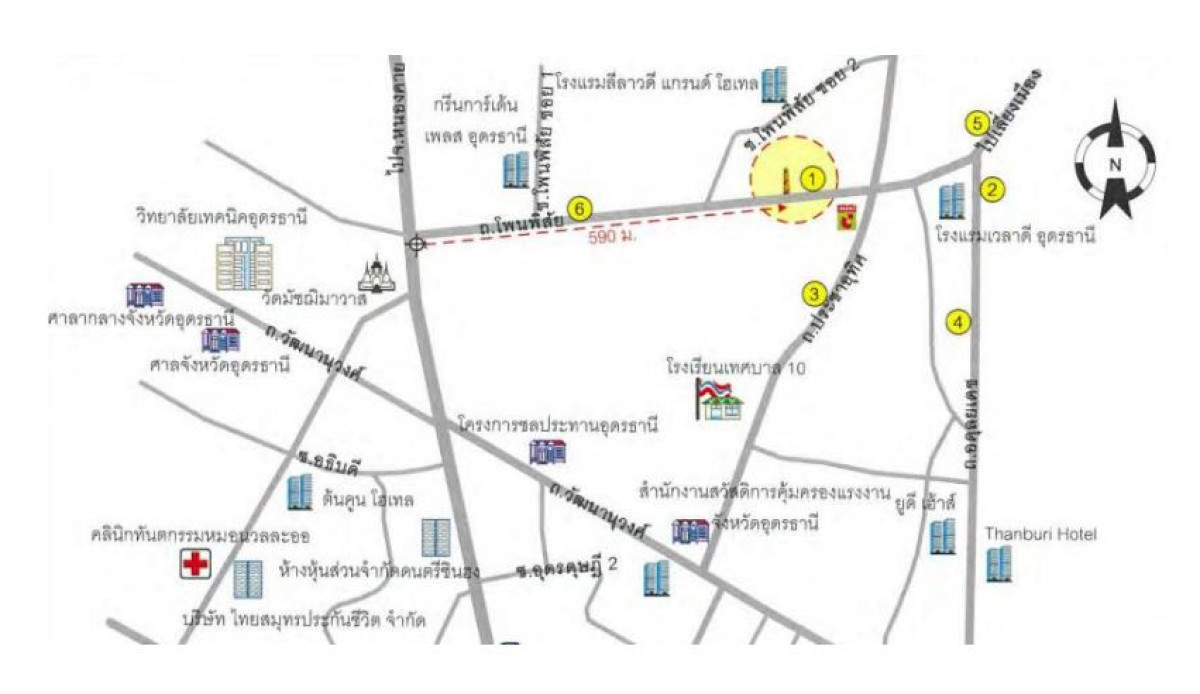 ทาวน์เฮ้าส์ อุดรธานี เมืองอุดรธานี หมากแข้ง 3461148