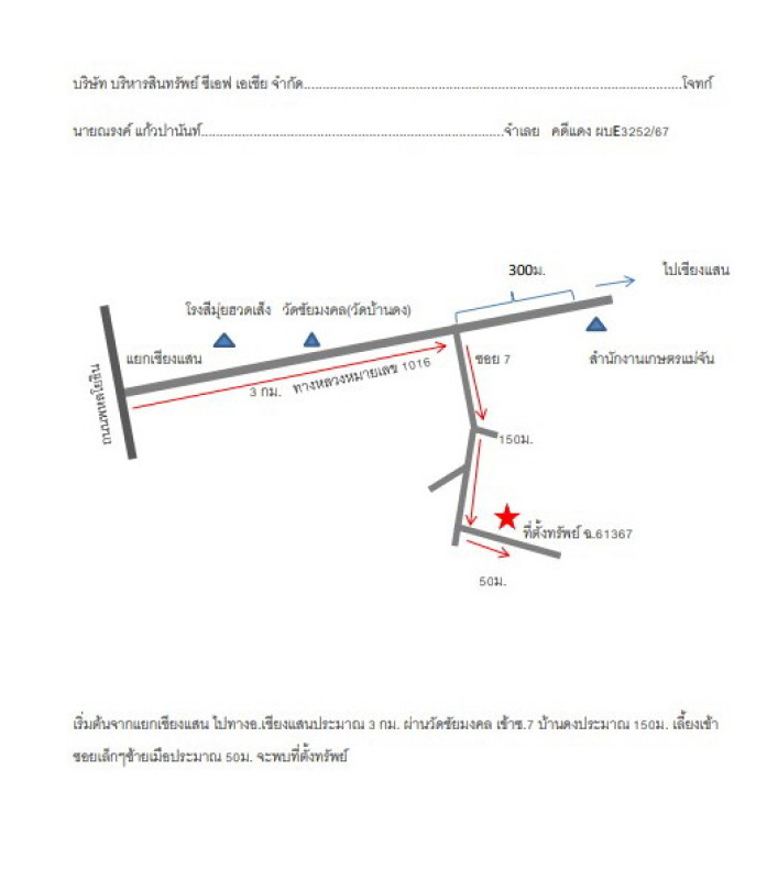 Residential land/lot Chiang Rai Mae Chan San Sai 185400