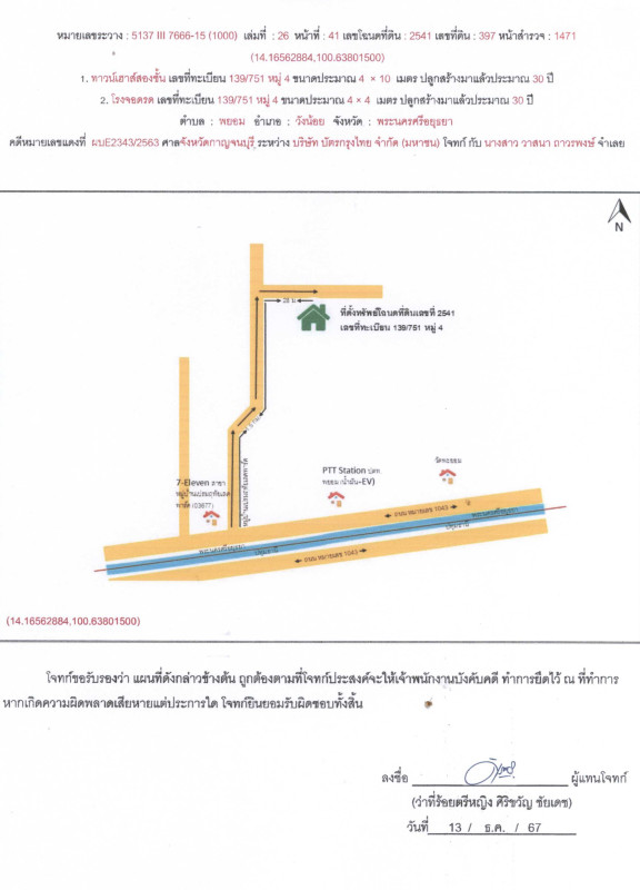 ทาวน์เฮ้าส์ พระนครศรีอยุธยา วังน้อย พยอม 827600