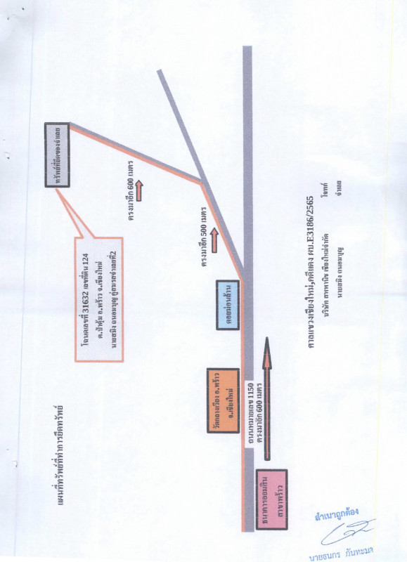 Residential land/lot Chiang Mai Phrao Wiang 360000