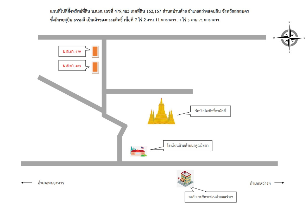 ที่ดินเปล่า สกลนคร สว่างแดนดิน บ้านต้าย 421540