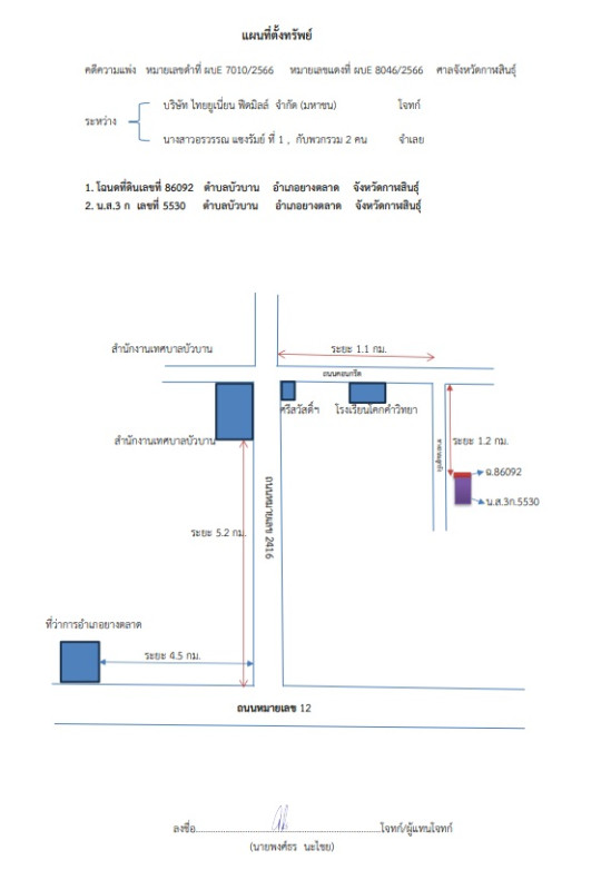 ที่ดินเปล่า กาฬสินธุ์ ยางตลาด บัวบาน 20000