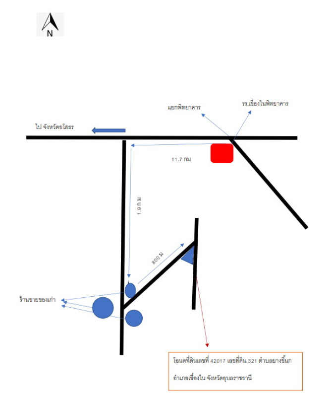 Residential land/lot Ubon Ratchathani Khueang Nai Yang Khi Nok 129150