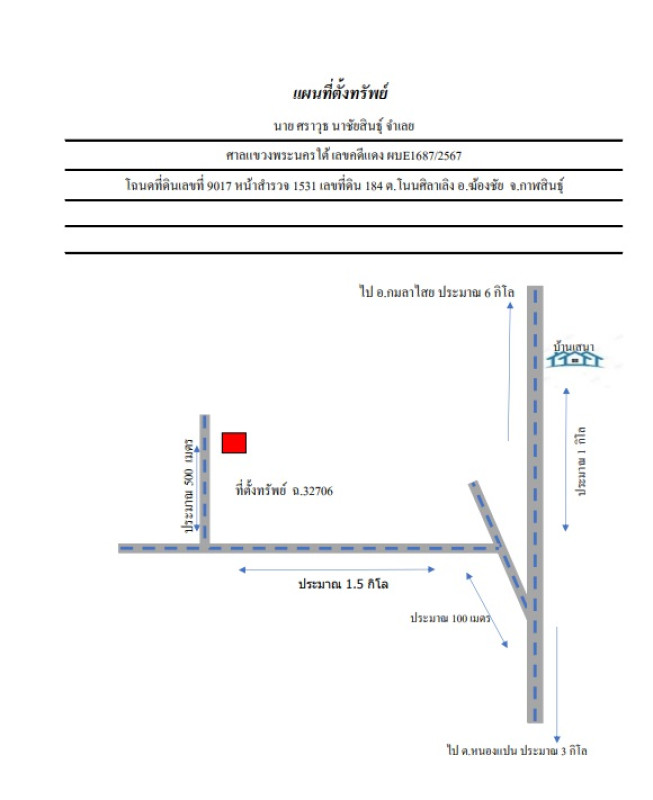ที่ดินเปล่า กาฬสินธุ์ ฆ้องชัย ลำชี 311500