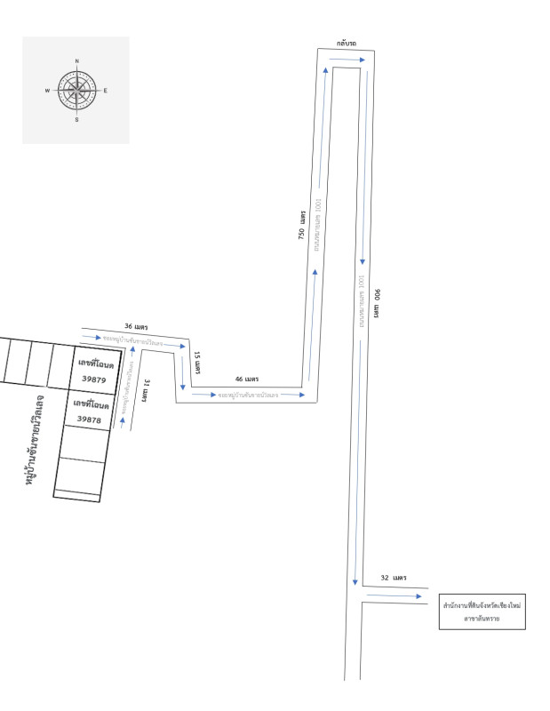 Residential land/lot Chiang Mai San Sai Nong Chom 3036000