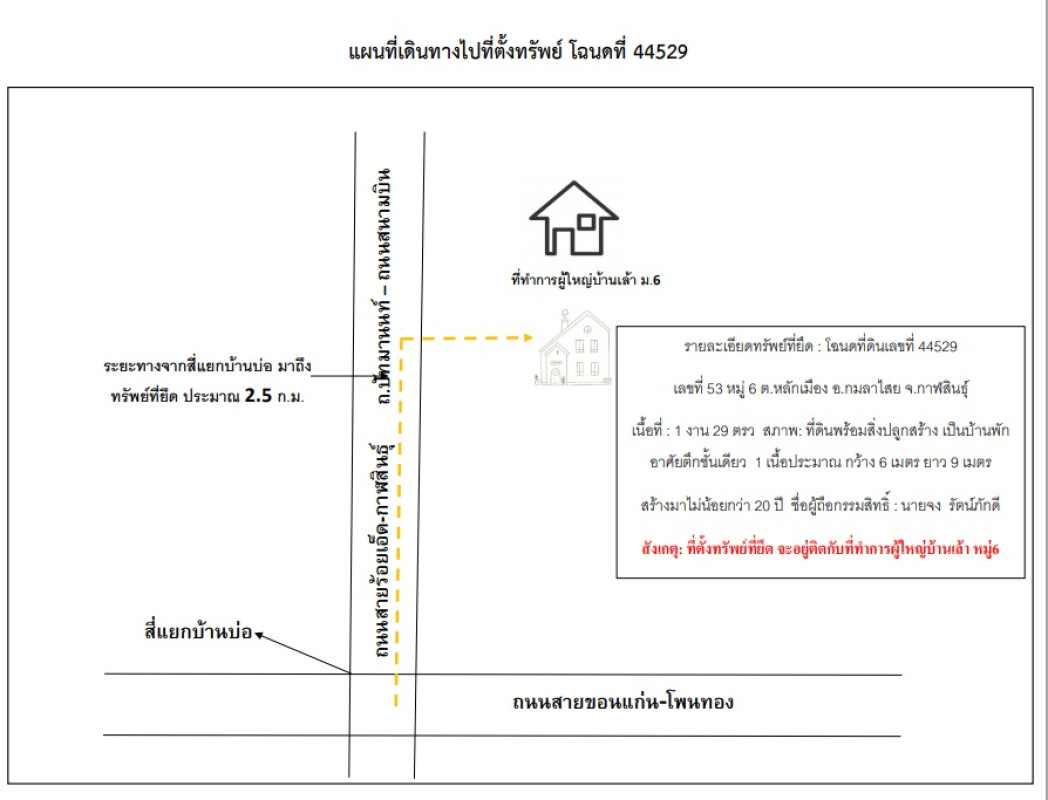 Single house Kalasin Kamalasai Lak Mueang 750000