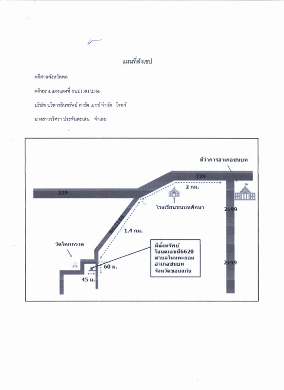 Residential land/lot Khon Kaen Chonnabot Non Phayom 66400