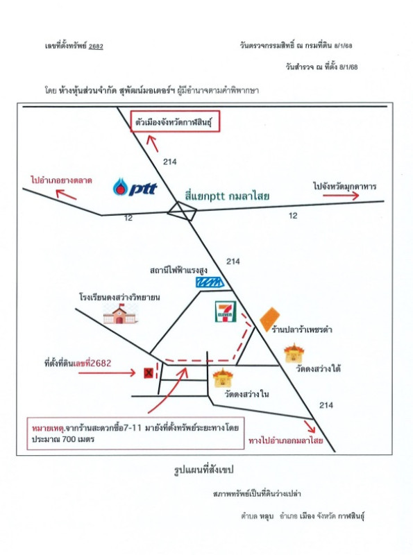 Residential land/lot Kalasin Mueang Kalasin Huai Pho 14000