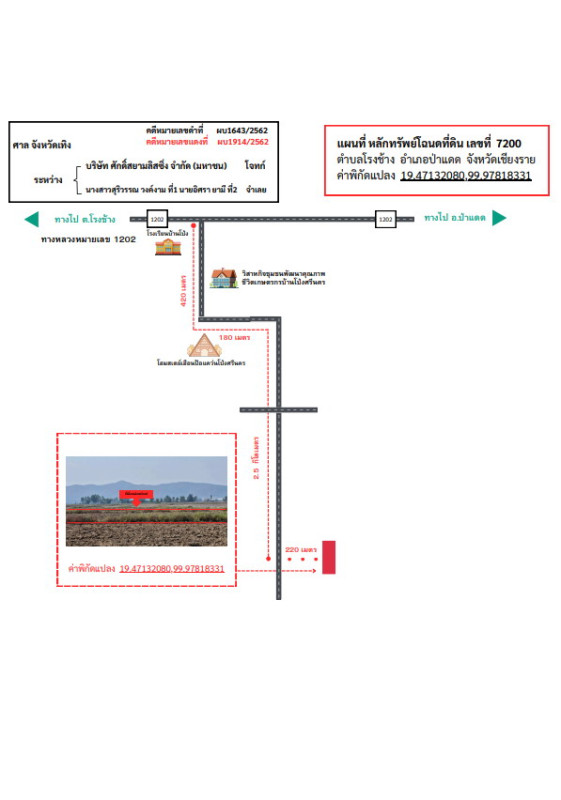 ที่ดินเปล่า เชียงราย ป่าแดด โรงช้าง 479250