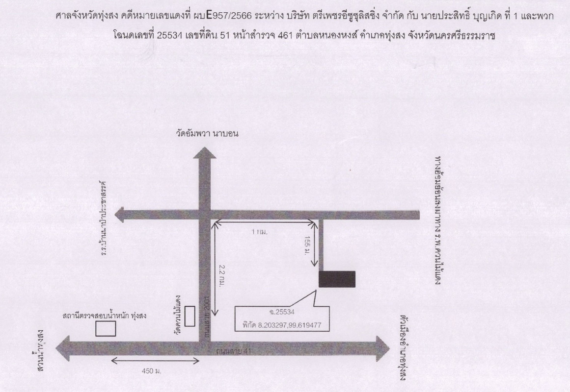 ที่ดินเปล่า นครศรีธรรมราช ทุ่งสง หนองหงส์ 1633320