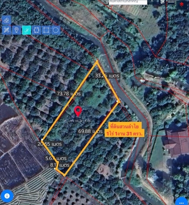 Residential land/lot Chiang Mai Mae Wang Don Pao 950000