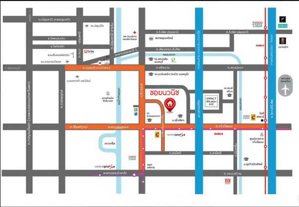 ทาวน์เฮ้าส์ ซอยนวนิช ปากเกร็ด นนทบุรี ปากเกร็ด บางพูด 2990000