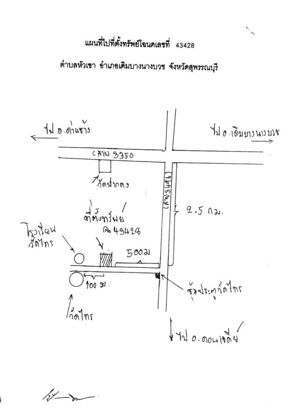 ที่ดินเปล่า สุพรรณบุรี เดิมบางนางบวช หัวเขา 29750