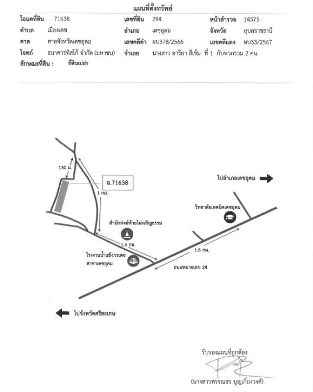 ที่ดินเปล่า อุบลราชธานี เดชอุดม เมืองเดช 773990
