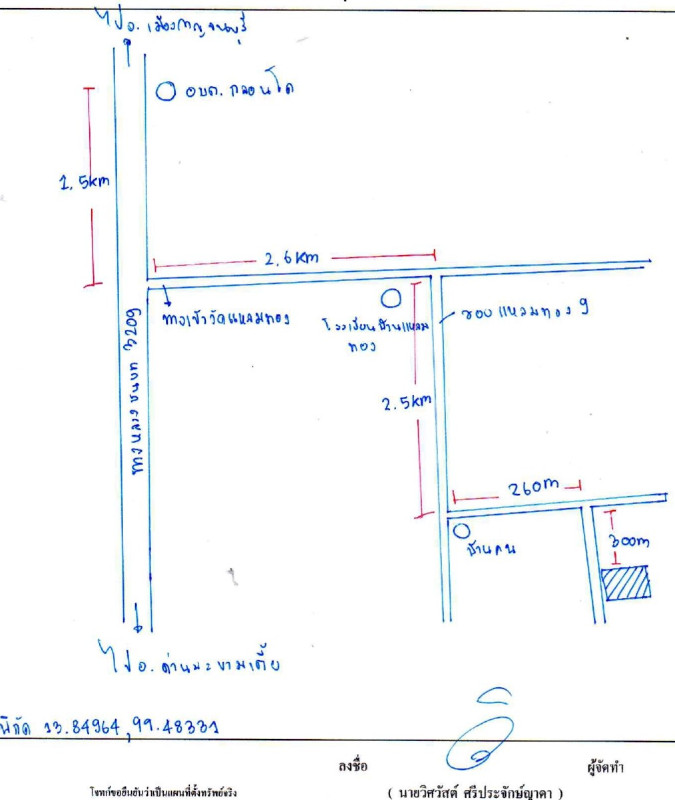 Residential land/lot Kanchanaburi Dan Makham Tia Klon Do 60060