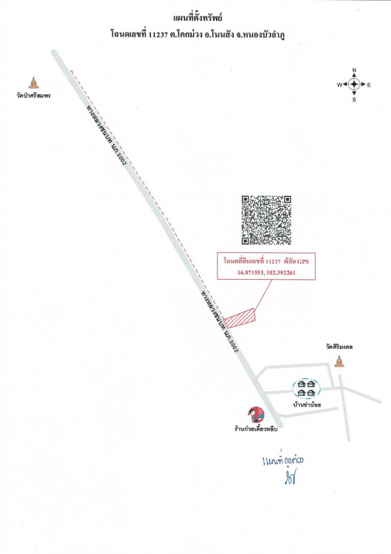 ที่ดินเปล่า หนองบัวลำภู โนนสัง โคกม่วง 82600