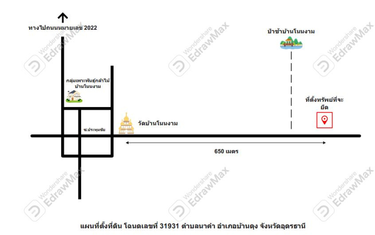 ที่ดินเปล่า อุดรธานี บ้านดุง บ้านชัย 516720